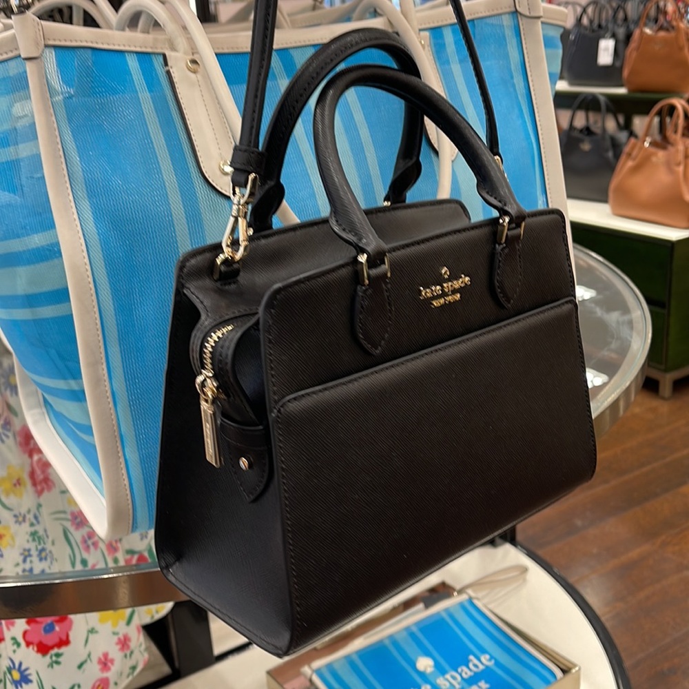 Kate Spade Madison Saffiano Leather Small Satchel
COLOR:
Black 
NWT - Picture 2 of 16